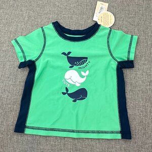 NEW! First impressions Baby Boys Swim Top 24 Months Sun Valley Green UPF50 Polye